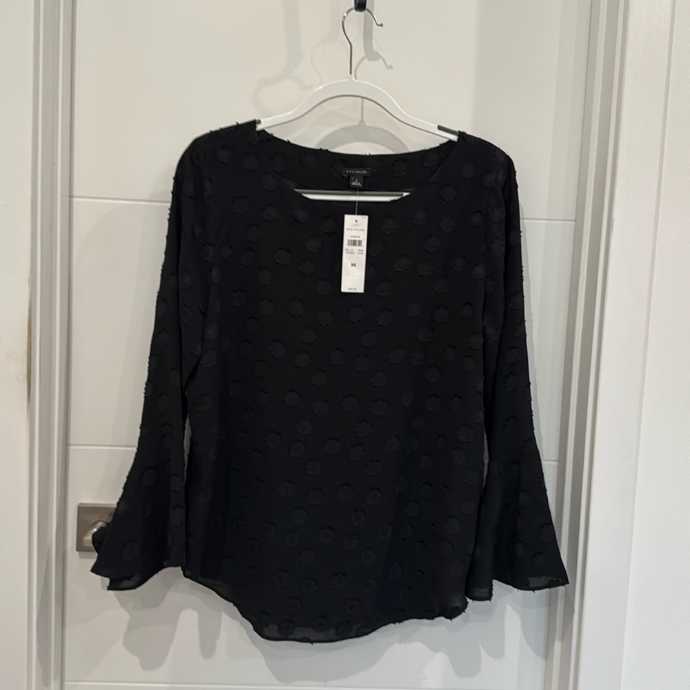Ann Taylor black top NWT